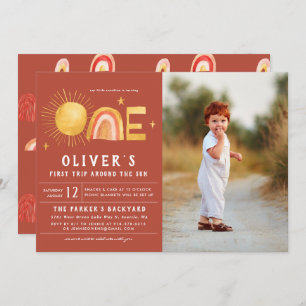 Erste Sonnenreise 1. Geburtstag Party Einladung