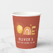 Erste Sonnenreise | 1. Geburtstag Party Pappbecher (Vorderseite)