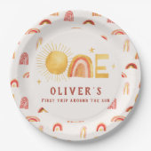Erste Sonnenreise | 1. Geburtstag Party Pappteller (Vorderseite)