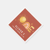 Erste Sonnenreise | 1. Geburtstag Party Serviette (Ecke)