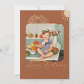 Erste Sonnenreise | Foto Birthday Einladung (Rückseite)