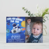 Erste Sonnenreise mit Foto Einladung (Stehend Vorderseite)