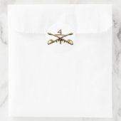 Erste Squadron Vierte Kavallerie Brass Runder Aufkleber (Tasche)
