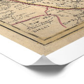 Erste Staaten Karte von Senex 1721 Poster (Ecke)