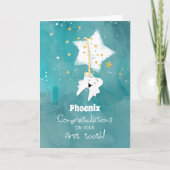 Erste Stars am Abend Glückwünsche Karte (Vorderseite)