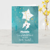 Erste Stars am Abend Glückwünsche Karte (Gelbe Blume)