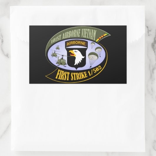 Erste Streik 1/502 Rechteckiger Aufkleber (Tasche)