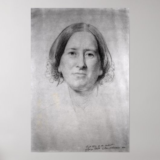 Erste Studie für das Portrait von George Eliot Poster (Vorne)