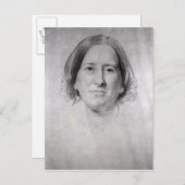 Erste Studie für das Portrait von George Eliot Postkarte (Vorne/Hinten)