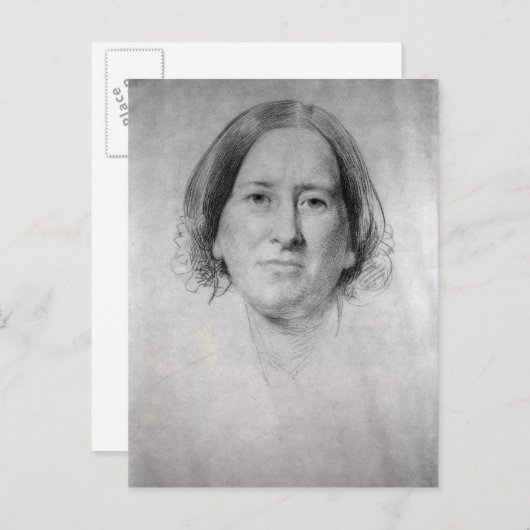 Erste Studie für das Portrait von George Eliot Postkarte (Vorne/Hinten)