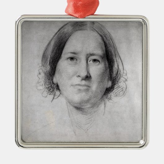 Erste Studie für das Porträt von George Eliot Silbernes Ornament (Vorne)