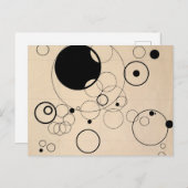 Erste Studie für einige Kreise von Wassily Kandins Postkarte (Vorne/Hinten)