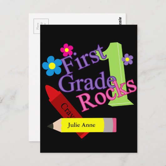 Erste Stufe für Mädchen Postkarte (Vorne/Hinten)