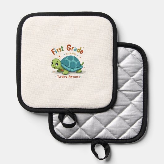 Erste Stufe Schildkröte-y Phantastisch 1. Stufe Zu Topflappen (Vorderseite/Rückseite)