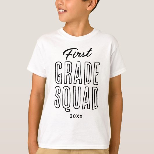 Erste Stufe Squad Zurück zur Schule T-Shirt (Vorderseite)