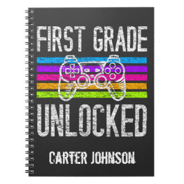 Erste Stufe Ungebunden zurück an die Schule Person Notizblock