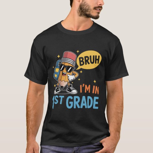 Erste Stufe zurück zur Schule Bruh Ich bin in der  T-Shirt (Vorderseite)