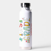 Erste Stufe zurück zur Schule Personalisiert Trinkflasche (Links)