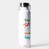 Erste Stufe zurück zur Schule Personalisiert Trinkflasche (Vorne)