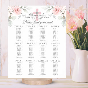 Erste Tafel der heiligen Kommunion Rose Girl Poster