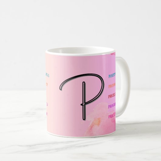 Erste Tasse "P" (11oz) (VorderseiteRechts)