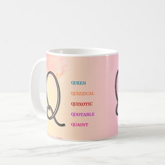 Erste Tasse "Q" (11oz) (Vorderseite Links)