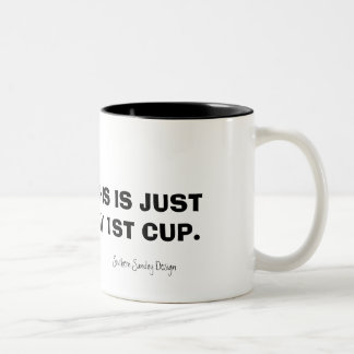 "Erste Tasse" Zweifarben-Kaffeetasse Zweifarbige Tasse