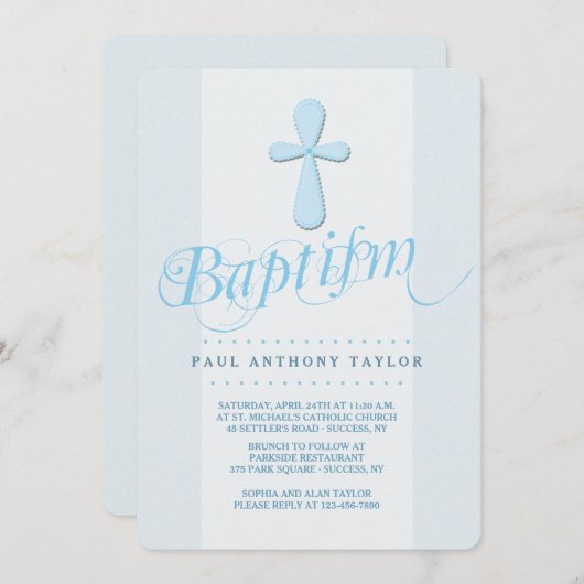 Erste Taufe Einladung (Vorne/Hinten)