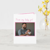 Erste. Tochter des Vaters Falten Gruß Ca.rd. Karte (Gelbe Blume)