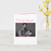 Erste. Tochter des Vaters Falten Gruß Ca.rd. Karte (Gelbe Blume)