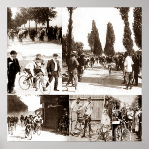Erste Tour de France 1903 Start bis Finish Collage Poster