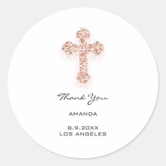 Erste Tropfen der Heiligen Kommune Christliche Ros Runder Aufkleber (Vorderseite)