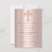 Erste Tropfen der Heiligen Kommunion Rose Christli Einladung (Vorderseite)