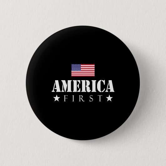 Erste Trump 2024 Amerika zuerst Button (Vorderseite)