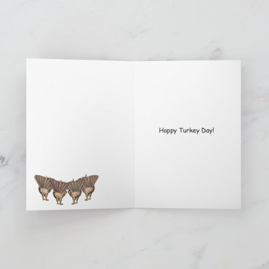 Erste Truthühner-Erntedank Karte (Innenseite)
