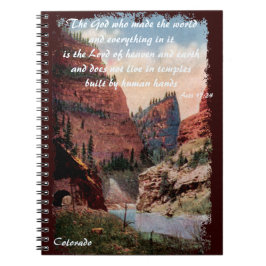 Erste Tunnel Vintag Eisenbahn Colorado Christlich Notizblock