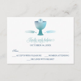 Erste UAWG-Antwort-Karte der heiligen Kommunion -  RSVP Karte