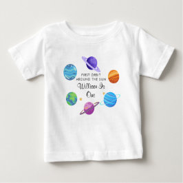 Erste Umlaufbahn um das Sun 1. Geburtstags-Shirt Baby T-shirt