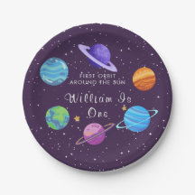 Erste Umlaufbahn um Sun 1. Geburtstags-Teller