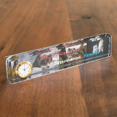 Erste und beste tierärztliche Betreuung - Acryl Namensplakette (Seite)