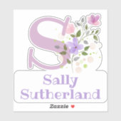 Erste und Letzte Namen plus erste Aufkleber-Aussch Aufkleber (Blatt)