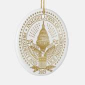 Erste und zweite Amtseinführung Präsident Trump Keramik Ornament (Rechts)