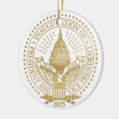 Erste und zweite Amtseinführung Präsident Trump Keramik Ornament (Links)