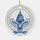 Erste und zweite Amtseinführung Präsident Trump Keramik Ornament (Hinten)