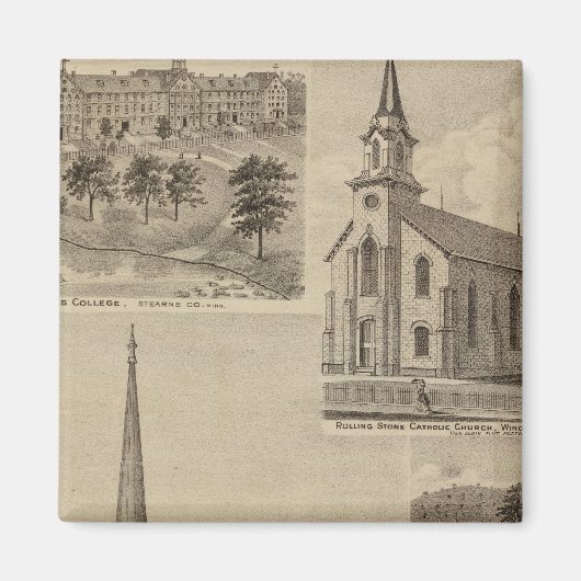 Erste Universalistenkirche, Minneapolis, Minnesota Magnet (Vorne)