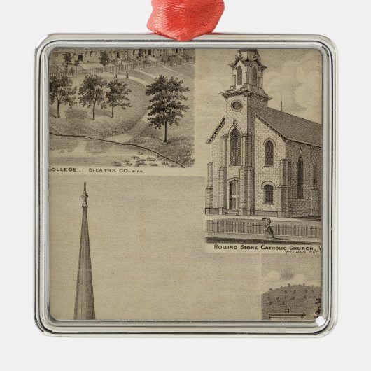 Erste Universalisty Kirche, Minneapolis, Minnesota Ornament Aus Metall (Vorne)