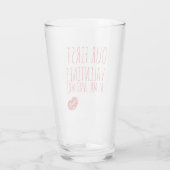 ERSTE VALENTINES ALS HERR UND FRAU LOVE KISS GLAS (Rückseite)