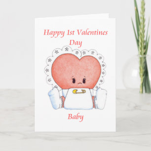 Erste Valentinstag-Karte des Babys (Leere - Mädche Feiertagskarte