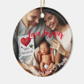 Erste Valentinstag zusammen | Benutzerdefiniertes Keramik Ornament (Links)