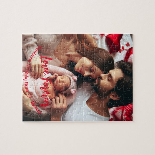 Erste Valentinstag zusammen | Benutzerdefiniertes Puzzle (Horizontal)